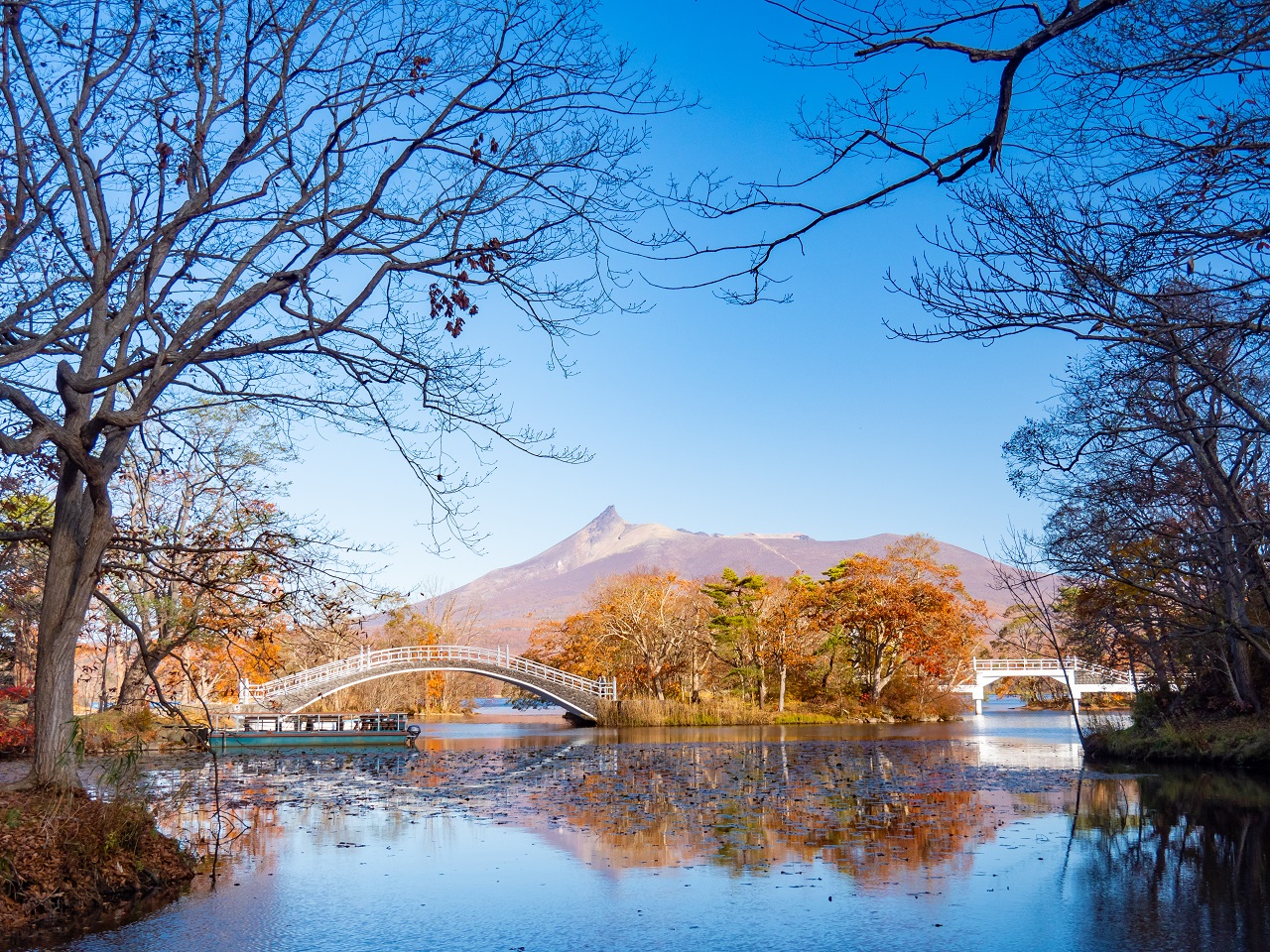 大沼国定公園越しの駒ケ岳もきれい！