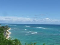 高台にある防空壕からの眺望