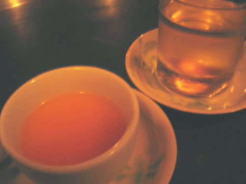 スースパ　施術後のお茶＆プリン