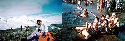 島内を散策／南極で温泉に入浴！