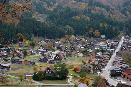 冬を迎える前に 美しく色づく白川郷の紅葉
