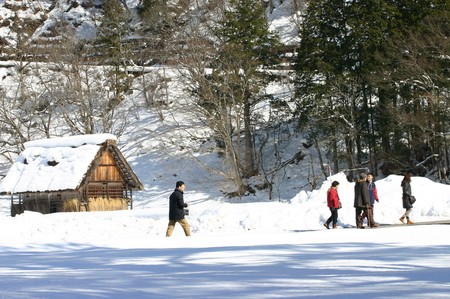この時季ならではの白川郷ライトアップ3