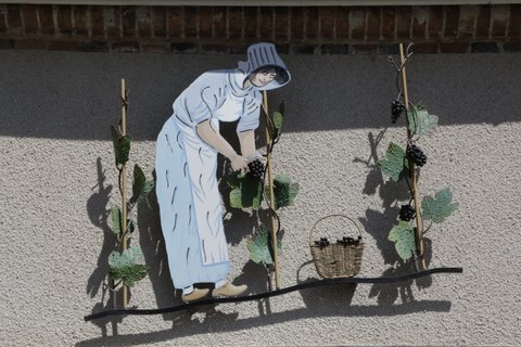 シャンパン村の可愛い看板