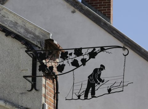 シャンパン村の可愛い看板