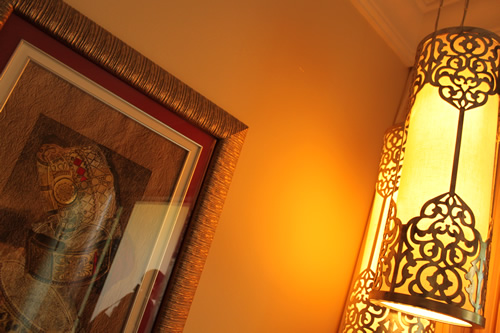 照明の模様が素敵