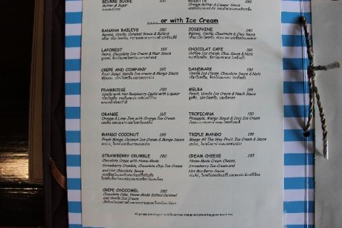 クレープメニュー