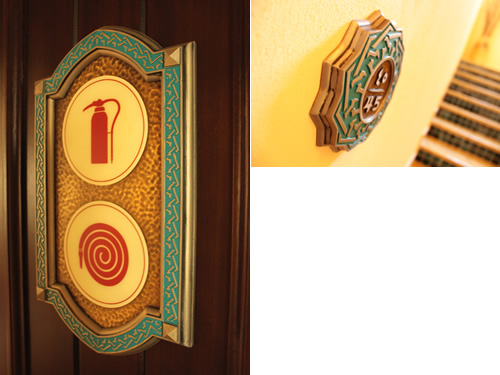 消火器やルームナンバーの表示がかわいい