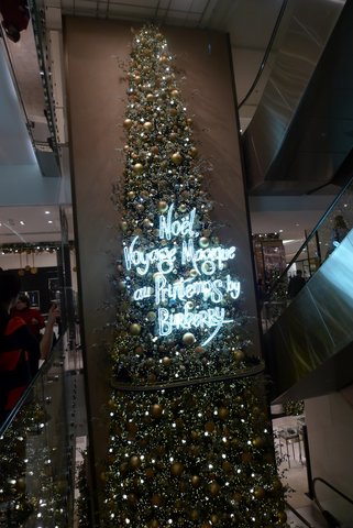 プランタンはバーバリーのクリスマス・ツリ