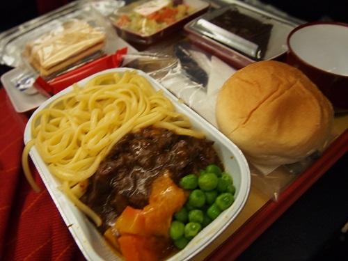 1回目の機内食