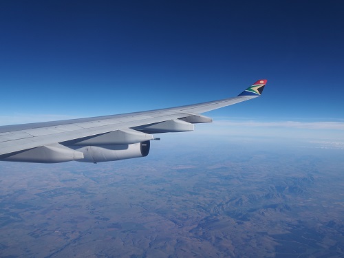 眼下にはアフリカ大陸が！