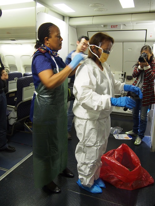 防護服で防御！