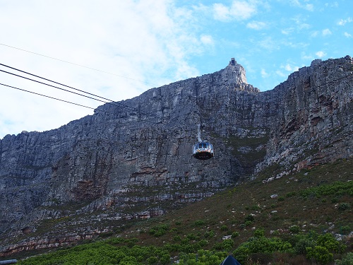 テーブルマウンテン頂上までケーブルカーで