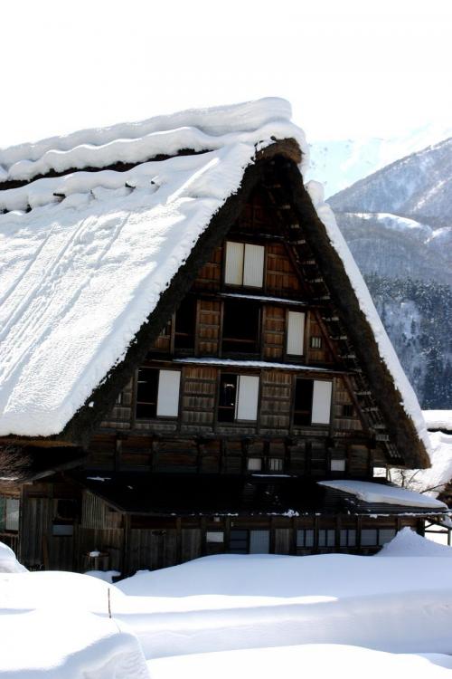 ここは雪が無いと絵にならない白川郷 5