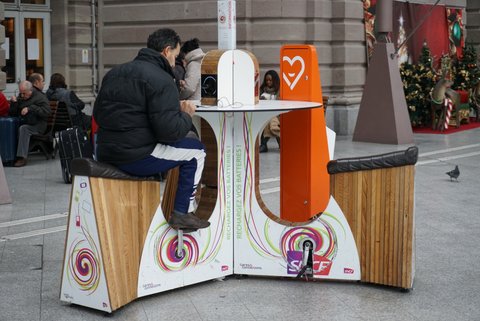 ストラスブール駅 自転車 発電