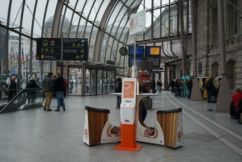 ストラスブール駅 自転車 発電