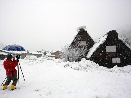冬の白川郷は寒い、でも、７