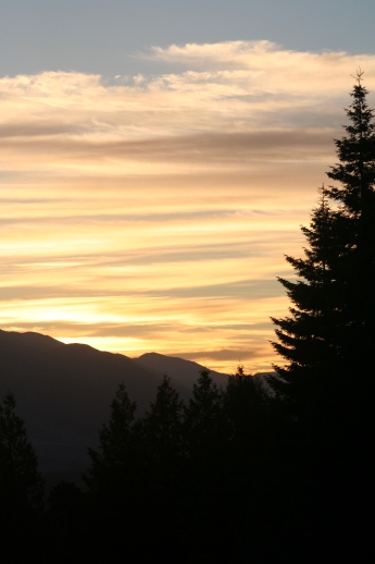 ハンマースプリングス夕焼け