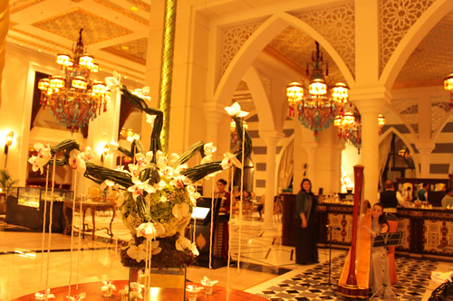 ハープの生演奏