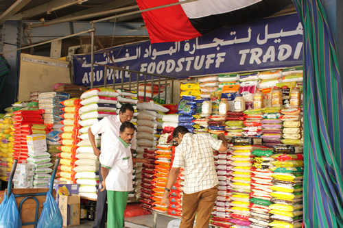 これは全部お米の袋！