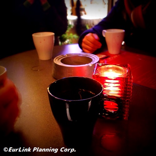 ホットワインで乾杯