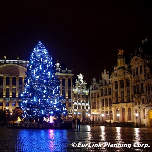 グランプラスのクリスマスツリー