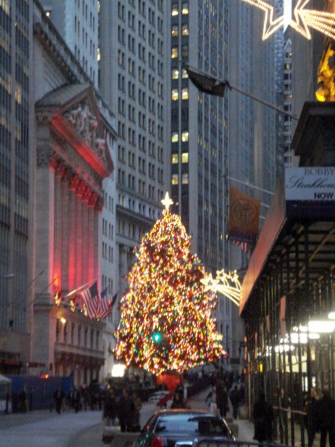 ニューヨーク証券取引所のクリスマス・ツリ