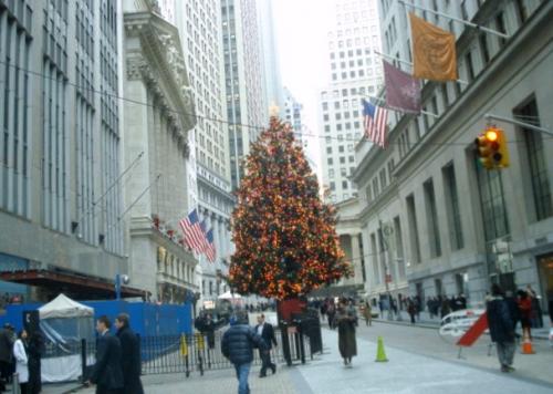 ニューヨーク証券取引所のクリスマス・ツリ
