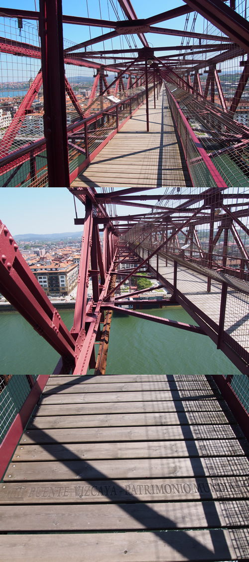 ビスカヤ橋の上
