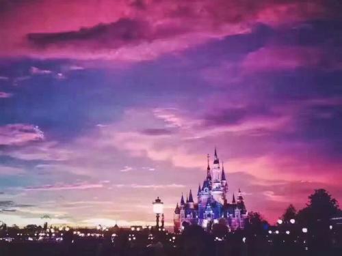 ディズニーの夕日
