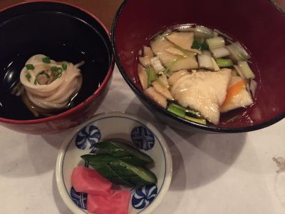 りんごそうめん・せんべい汁