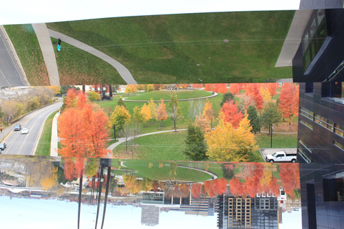 ところどころある窓は写真フレームのよう