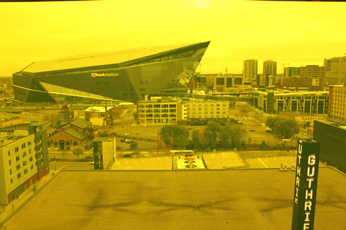 USバンク スタジアムも見えます