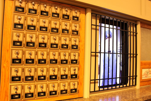 郵便局として使われていた当時を再現