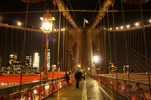 ブルックリン ブリッジの上