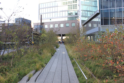 建物の下を通り抜ける箇所もあります