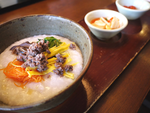 牛肉とナムルのお粥セット