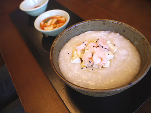エビと豆腐のお粥