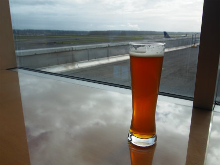 滑走路とビール