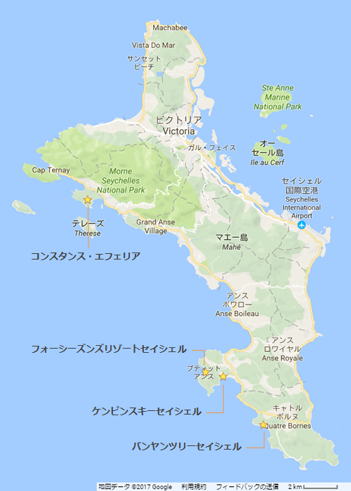 マヘ島地図