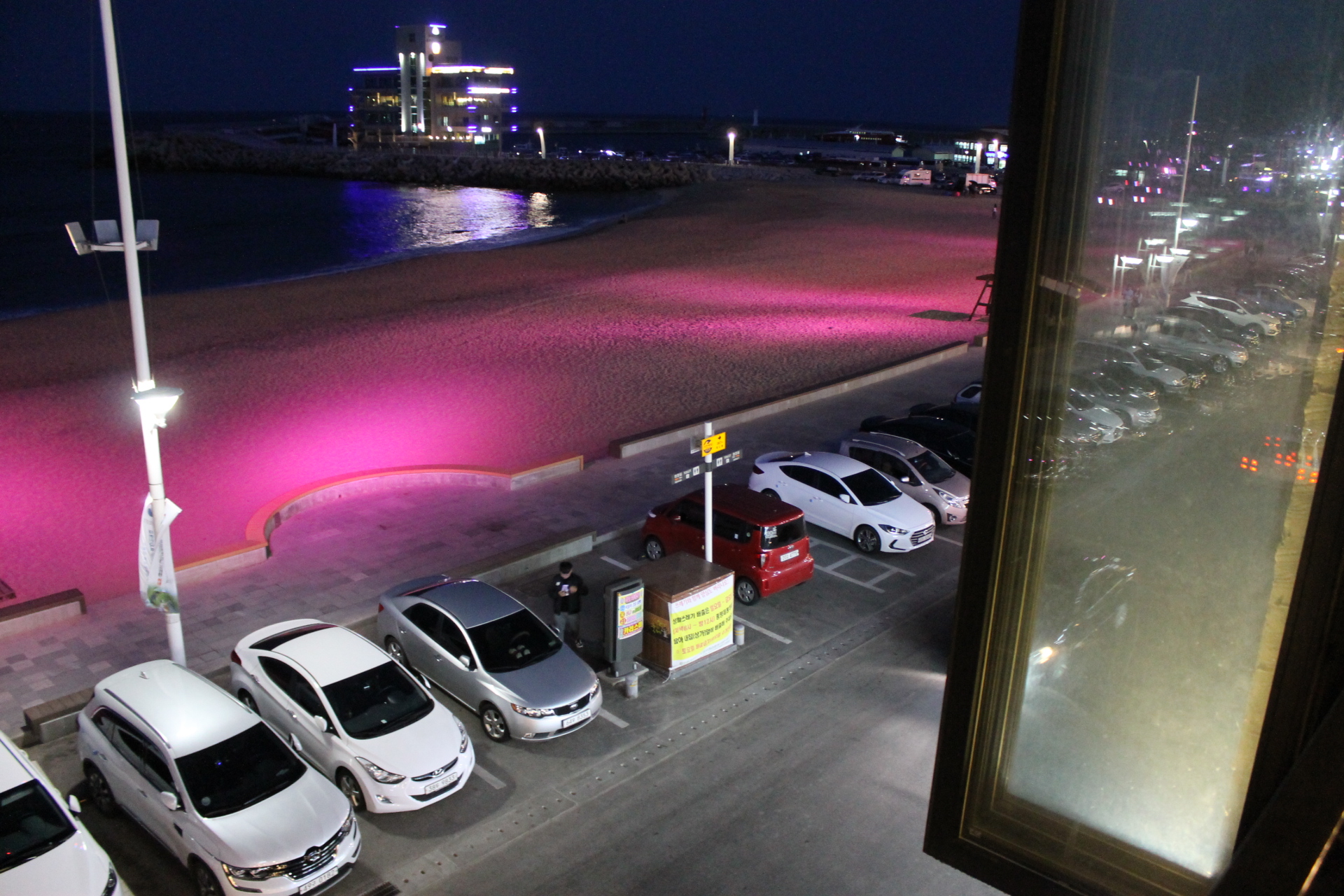 席からのライトアップ1