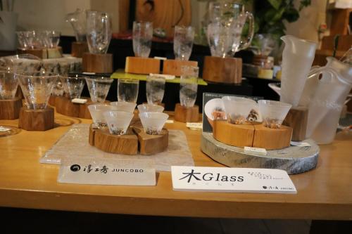 木グラス