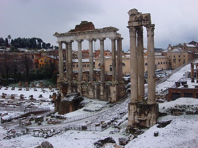 ローマ雪景色４