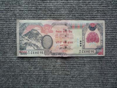 １０００ルピー　オモテ