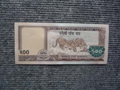 ５００ルピー　ウラ