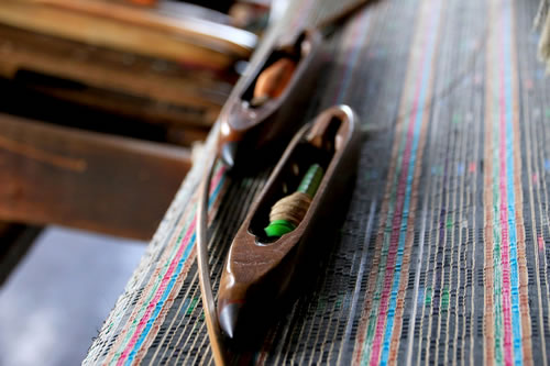 ハス糸織工房 作業2