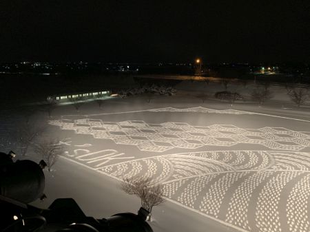 冬の田んぼアート1