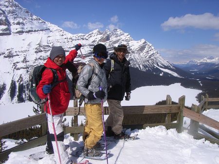 冬　Peyto Lake  スノーシュ　