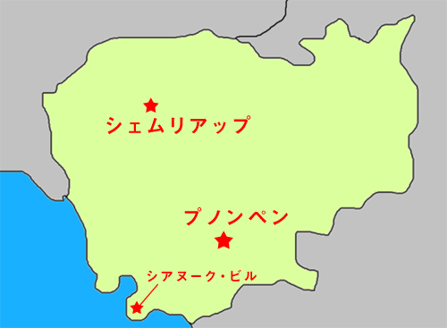 カンボジア地図