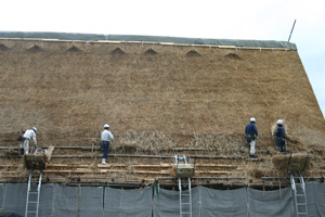 片屋根はもう少しで完成近し