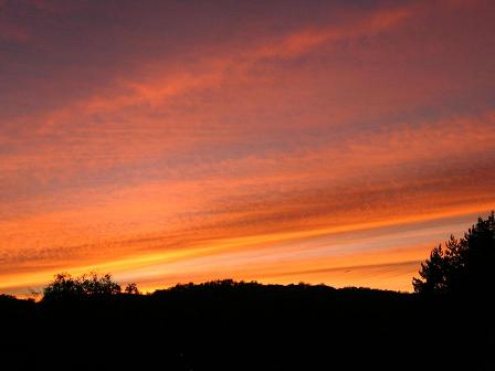 夕焼けがとってもきれいでした。